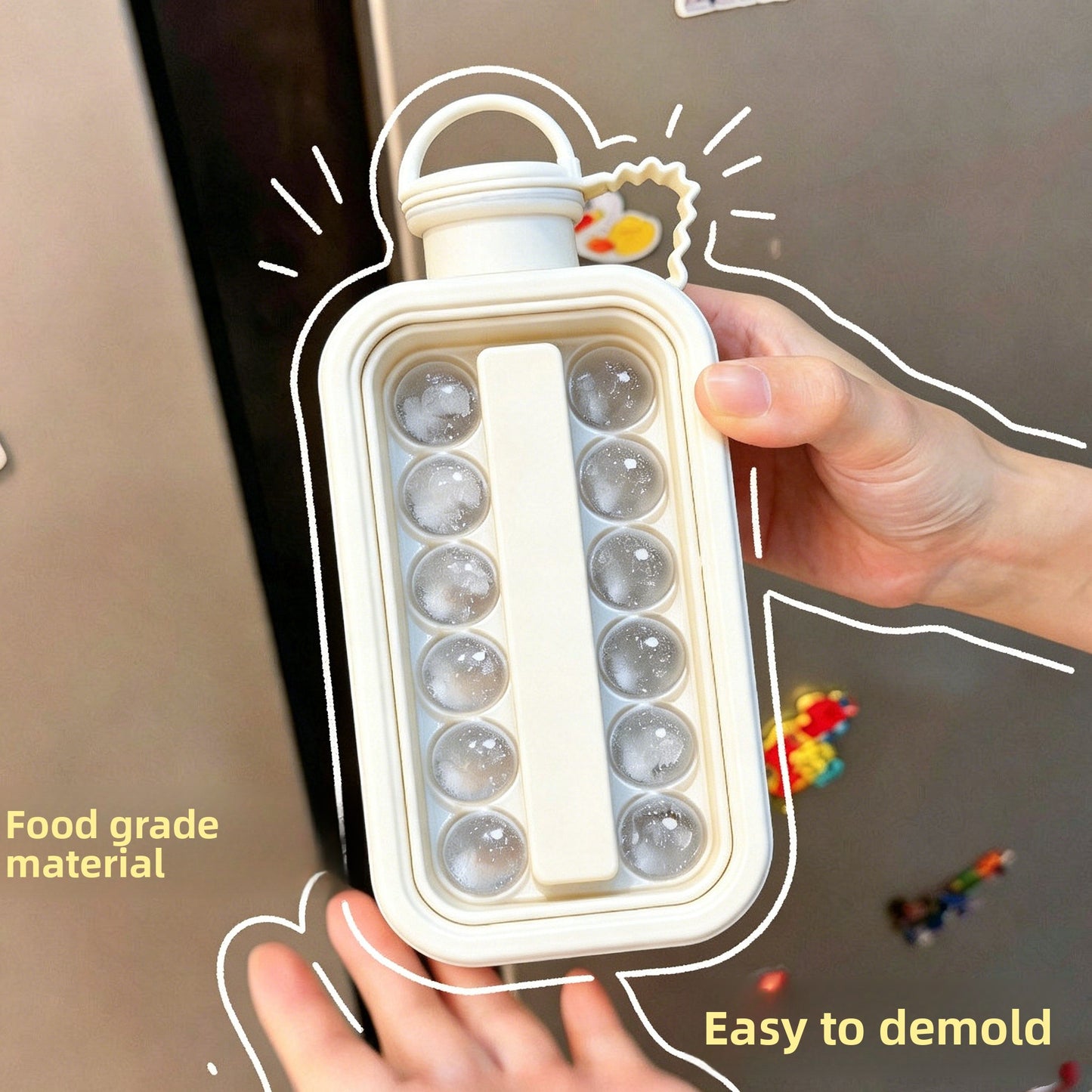Silicone Ice Cube Mold with Easy Release