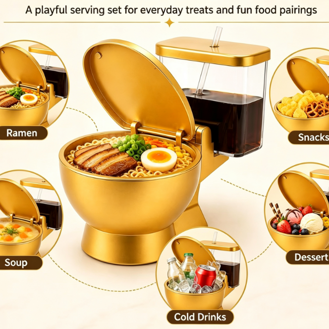 Toilet Shaped Ramen Bowl