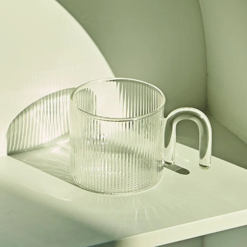 Floriddle Colorful Handle Glass Mug