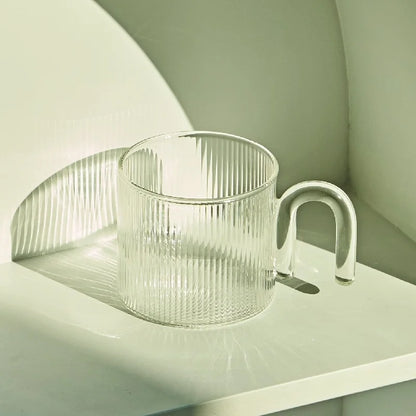 Floriddle Colorful Handle Glass Mug